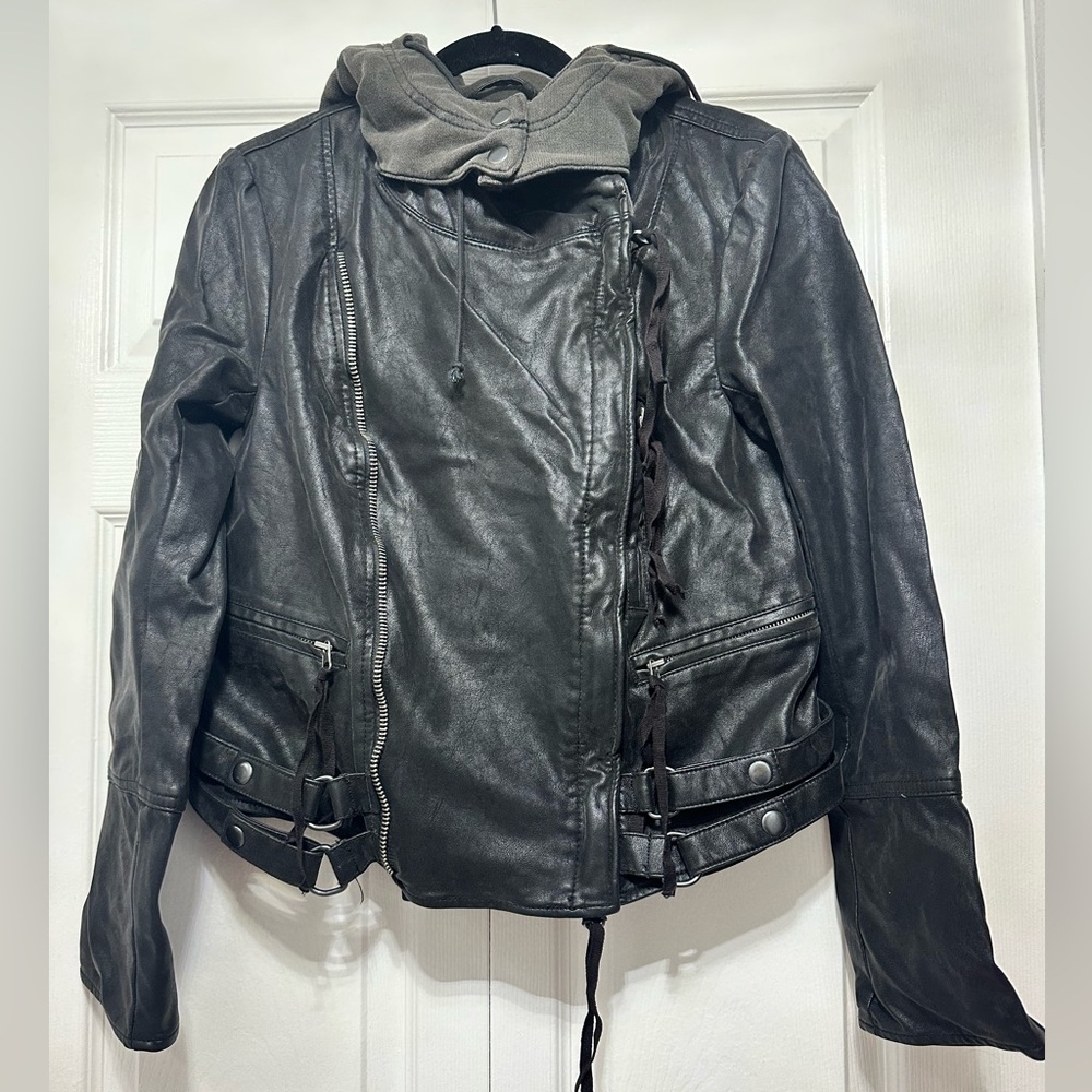 Free People Black Vegan Jacket